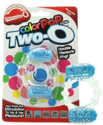 Эрекционное кольцо ColorPop Quickie Two-O с двойной стимуляцией – синий