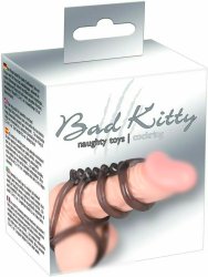 Эластичная насадка на пенис и мошонку Orion Penis Hodenring, с гребнем, 7 см, ТПЕ, черный