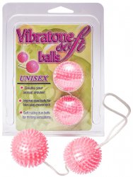 Вагинальные шарики-ёжики Plastic Ball – розовые