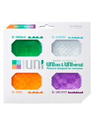 Набор нереалистичных мастурбаторов Tenga Uni Variety Pack, 4 шт., 5,8 см, ТПЭ
