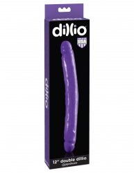Двухсторонний фаллоимитатор Dillio - 12 Double Dong - фиолетовый