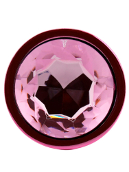 Розовая алюминиевая анальная пробка Large