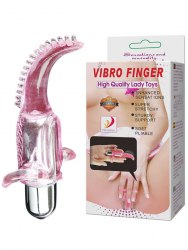 Вибростимулятор клитора с креплением на пальцы Vibro Finger – розовый