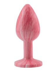 Анальная пробка Kanikule, с ограничителем в форме кристалла, размер S, розовая