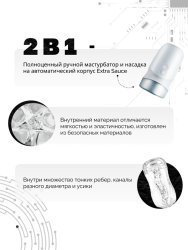 Нереалистичный мастурбатор Sauce Black Pepper, 16 см, ТПЕ, черный