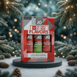 Новогодний набор: 3 съедобных лубриканта с фруктовым ароматом Tri-Me Triple Pack - Flavors