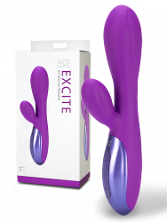Перезаряжаемый вибромассажер Excite 6X со стимуляцией клитора – фиолетовый