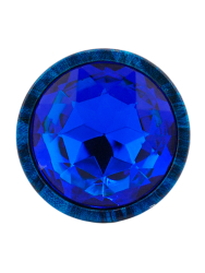 Анальная пробка Kanikule, с ограничителем в форме кристалла, размер S, синяя