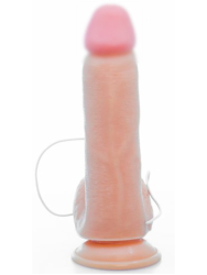 Реалистичный вибратор Real Basic, с проводным пультом, 20 см, 10 режимов, телесный