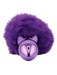 Фиолетовая анальная пробка с фиолетовым заячьим хвостиком, размер S, Kanikule