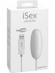 Вибропуля iSex с USB-питанием большая – белый