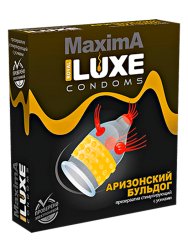 Рельефный презерватив Luxe Maxima Аризонский бульдог, 18 см, 1 шт.
