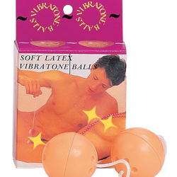 Вагинальные шарики Latex Vibratone Balls – телесные