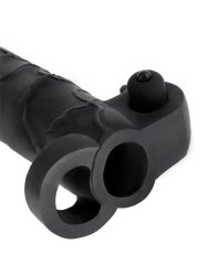Реалистичная вибронасадка удлинитель Pipedream Vibrating Real Feel 2 Extension, 16,5 см, черный