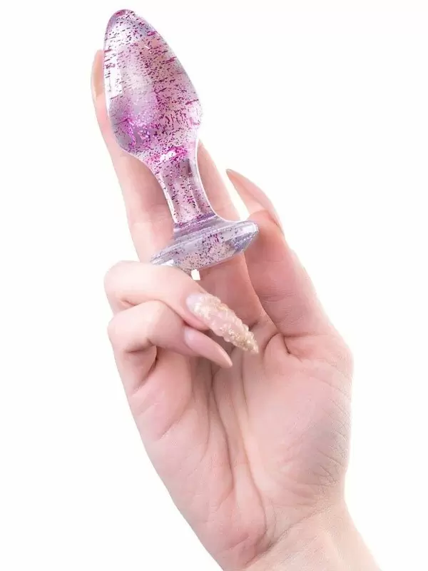 Миниатюрная анальная втулка TOYFA Basic, акрил, 8 см, фиолетовая