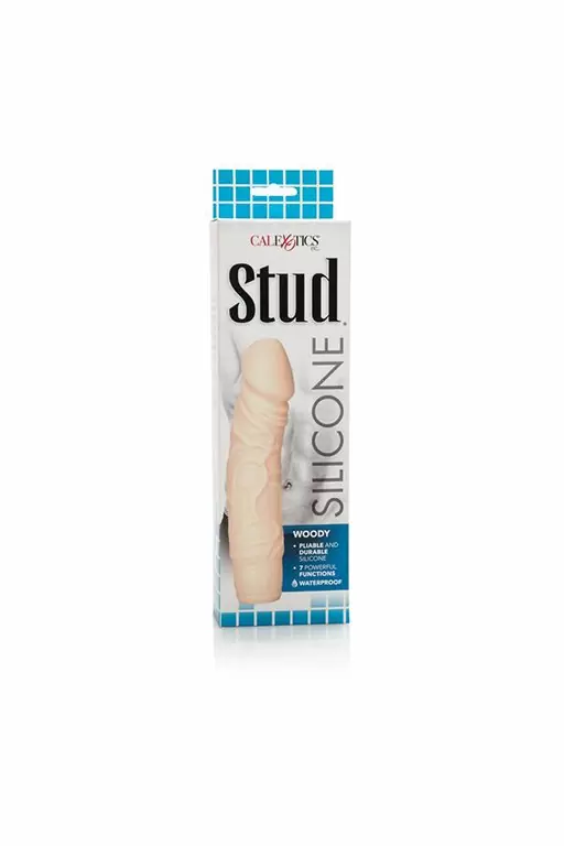 Реалистичный вибратор Calexotics Silicone Stud Woody Vibe in Ivory - телесный