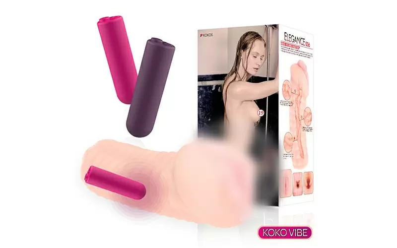 Реалистичный мастурбатор в форме вагины с вибрацией, ELEGANCE.006