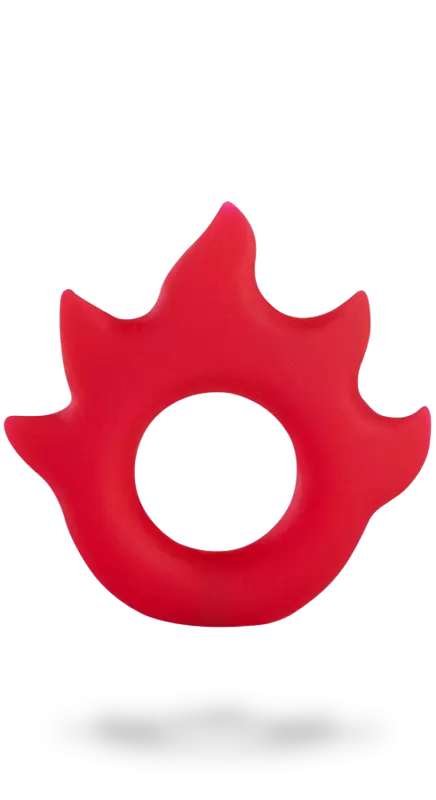 Эрекционное кольцо Fun Factory Flame со стимулятором клитора, диаметр 1,9 см, красный
