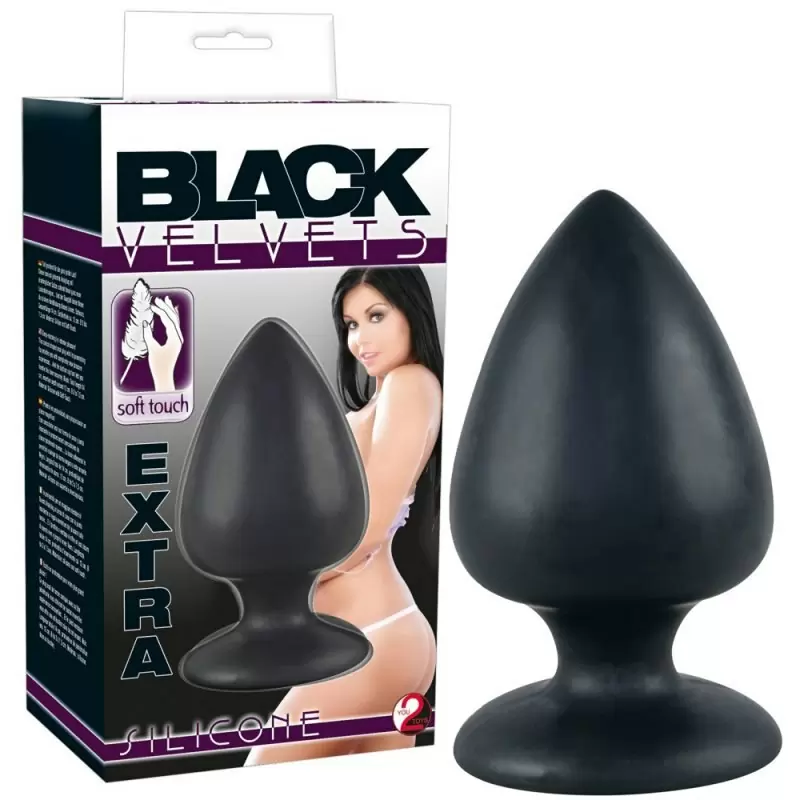 Анальная пробка Black Velvets большая – черный