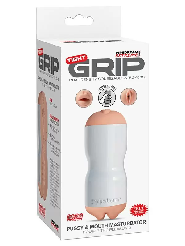 Ручной мастурбатор вагина-ротик Toyz Tight Grip Pussy & Mouth Masturbator - белый