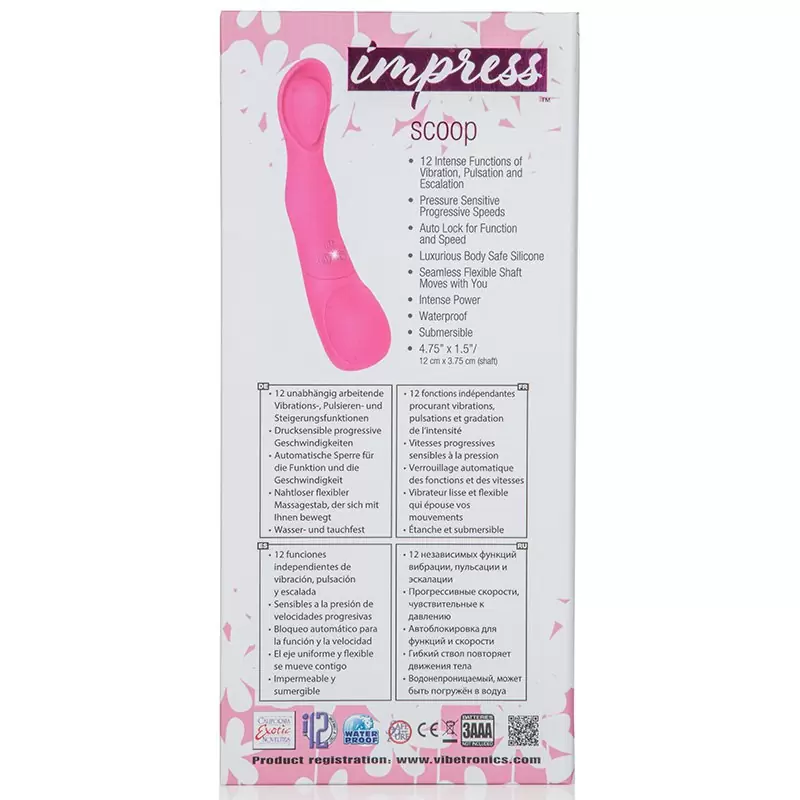 Вибромассажер Impress Scoop – розовый