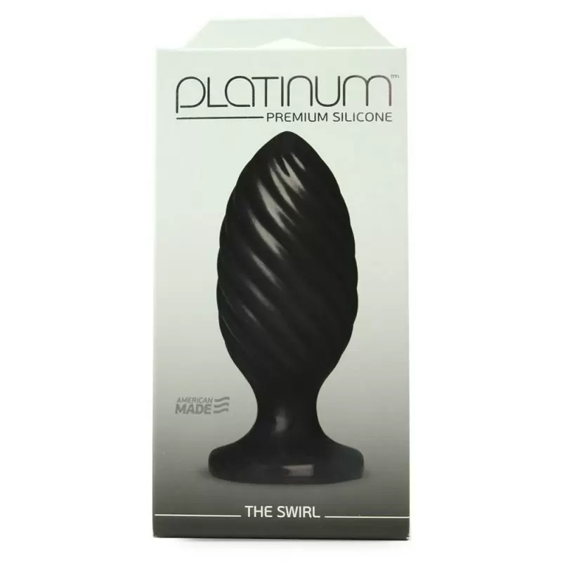 Анальная пробка Platinum Premium Silicone The Swirl – черный