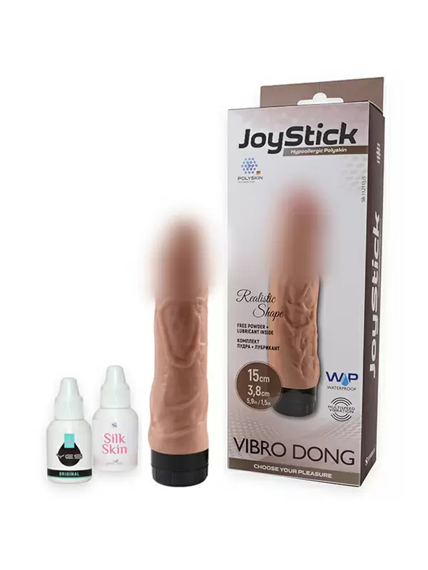 Реалистичный вибратор JoyStick 15 х 3,8 см  – телесный