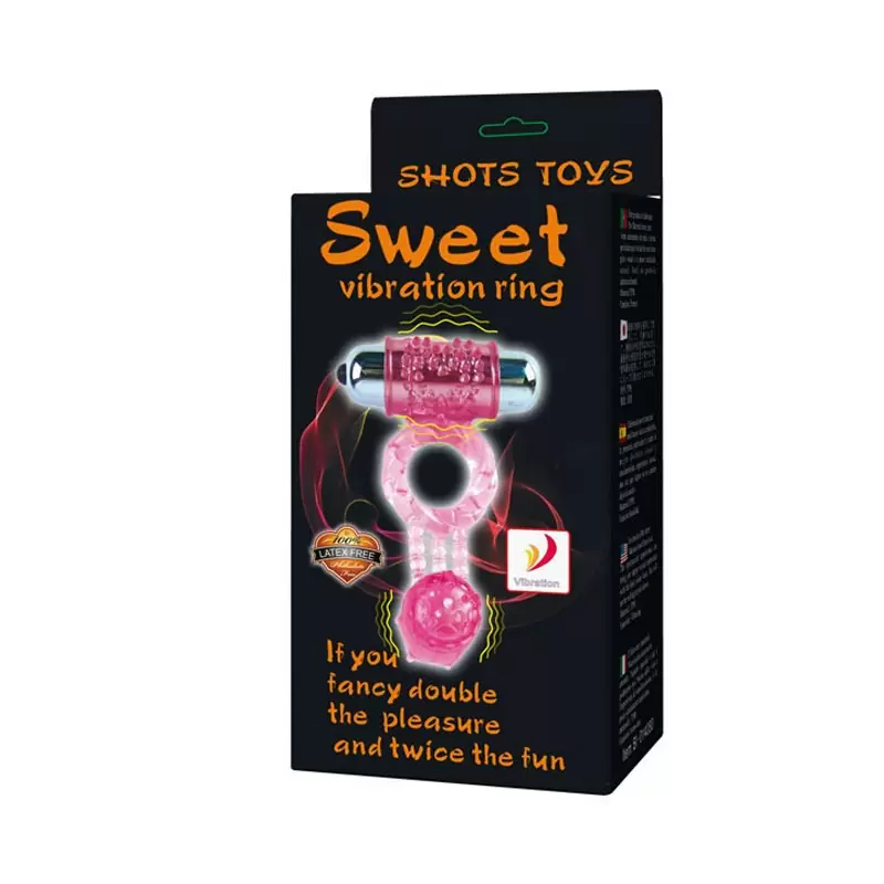 Эрекционное кольцо Sweet Vibration Ring со стимулятором клитора и вибрацией – розовый