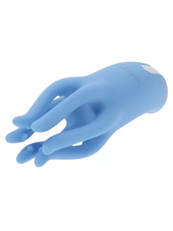 Необычный вибратор Evolved Tentacle Tickler, 13,7 см, 10 режимов, в форме осьминога, силикон, голубой