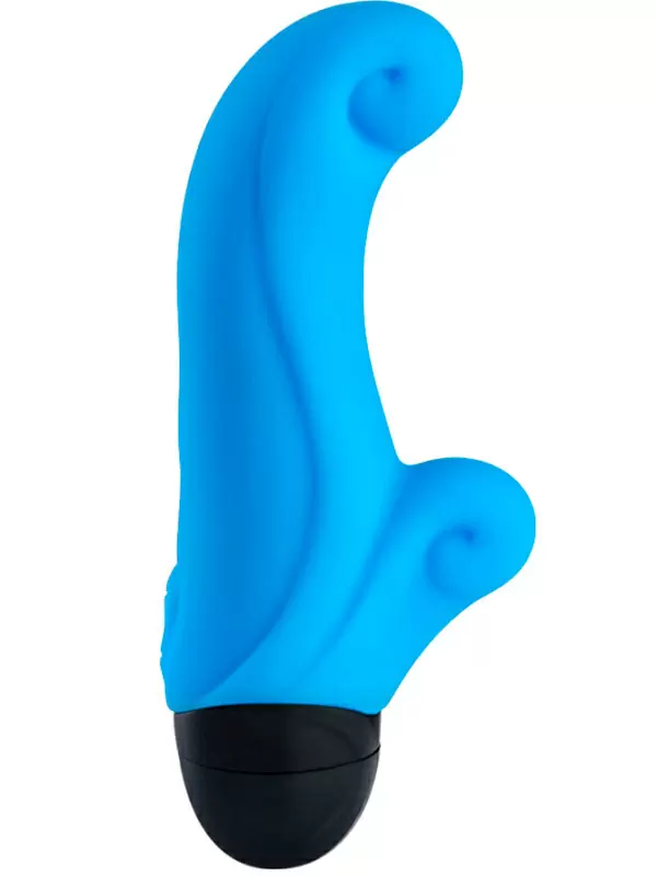 Фактурный вибратор-кролик Fun Factory Ocean 6 режимов, силикон, голубой