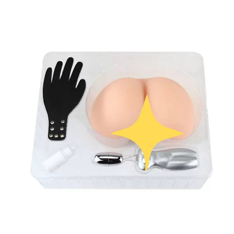 Ягодицы с анусом и вагиной French Lover с вибрацией и голосовым режимом – телесный