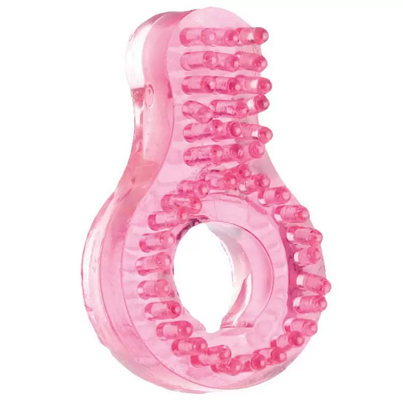 Эрекционное кольцо Super Stretch Stimulator Sleeve - Noduled – розовый