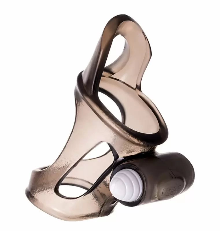 Эрекционная насадка на пенис TOYFA XLover с вибрацией – серый