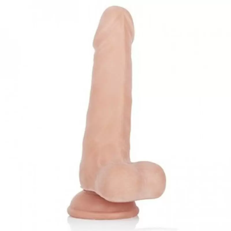 Вибромассажер-реалистик с пульсацией Caesar Treasure на присоске – телесный