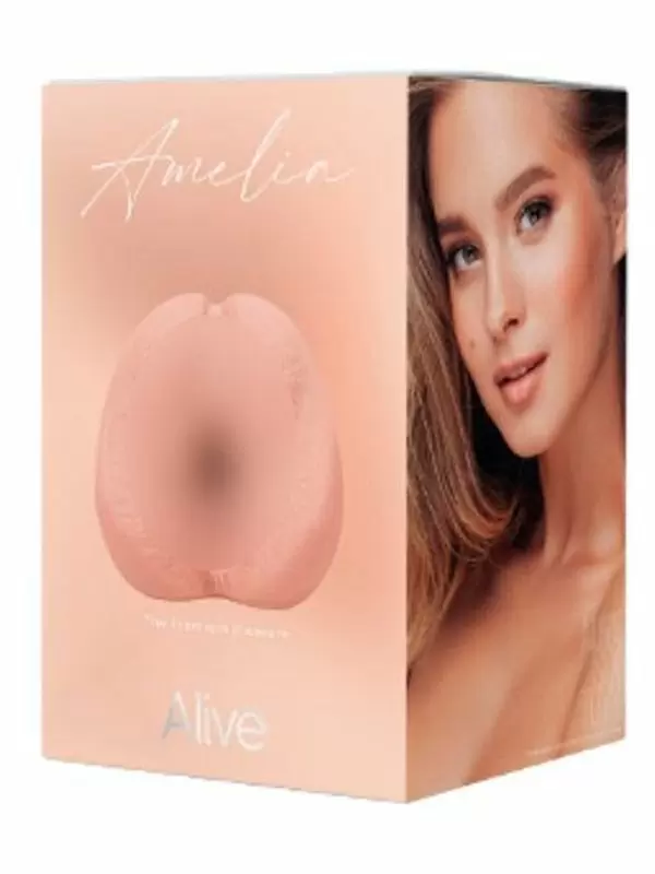 Реалистичный мастурбатор Alive Amelia, 13,4 см, ТПЕ, телесный