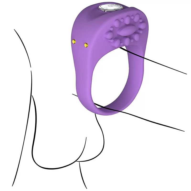 Перезаряжаемое вибро-кольцо Ela – фиолетовое
