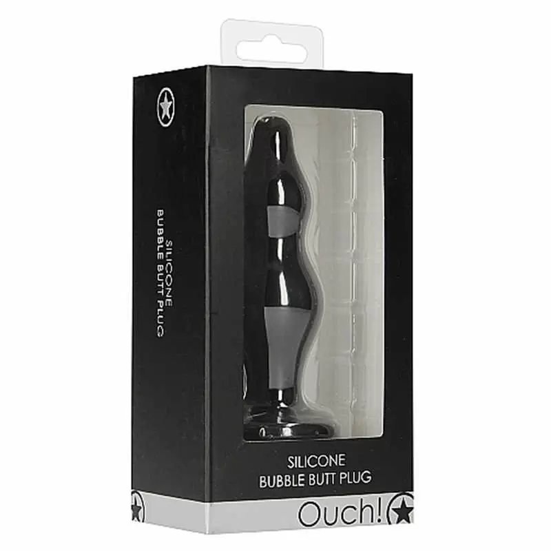 Анальная пробка Bubble Butt Plug, черная