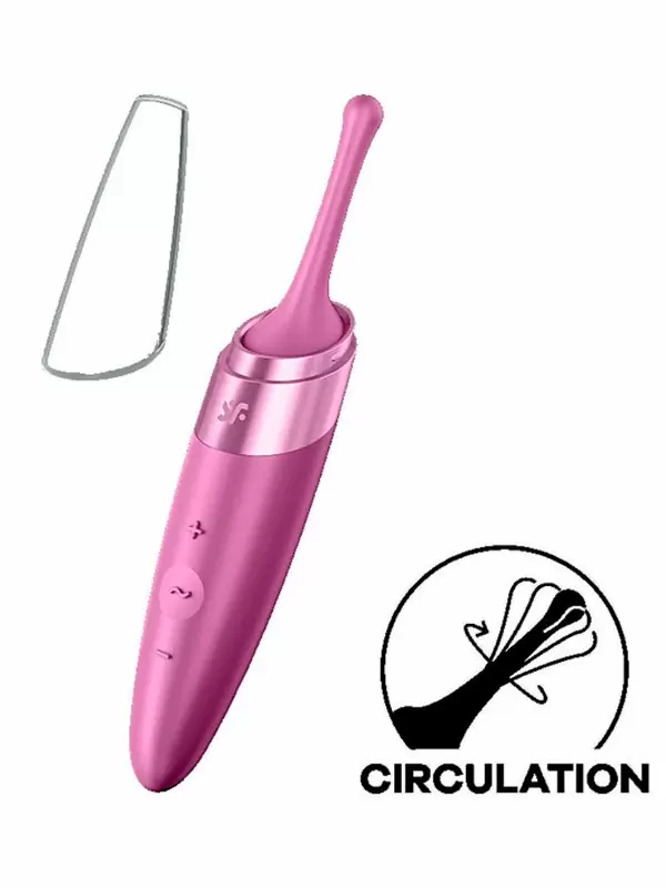 Точечный стимулятор клитора Twirling Delight, 7 см, 12 режимов, светло-розовый