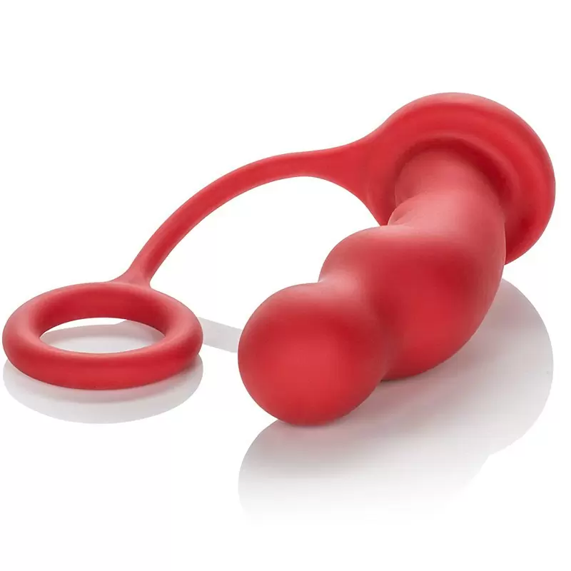 Анальная пробка Colt Commander Probe & Ring с эрекционным кольцом – красная