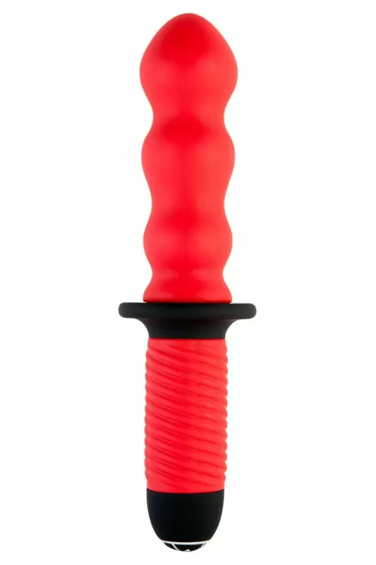 Волнистый анальный вибратор с двойным мотором TOYFA Black&Red – красный