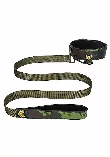 Ошейник с поводком Collar With Leash - Army Theme