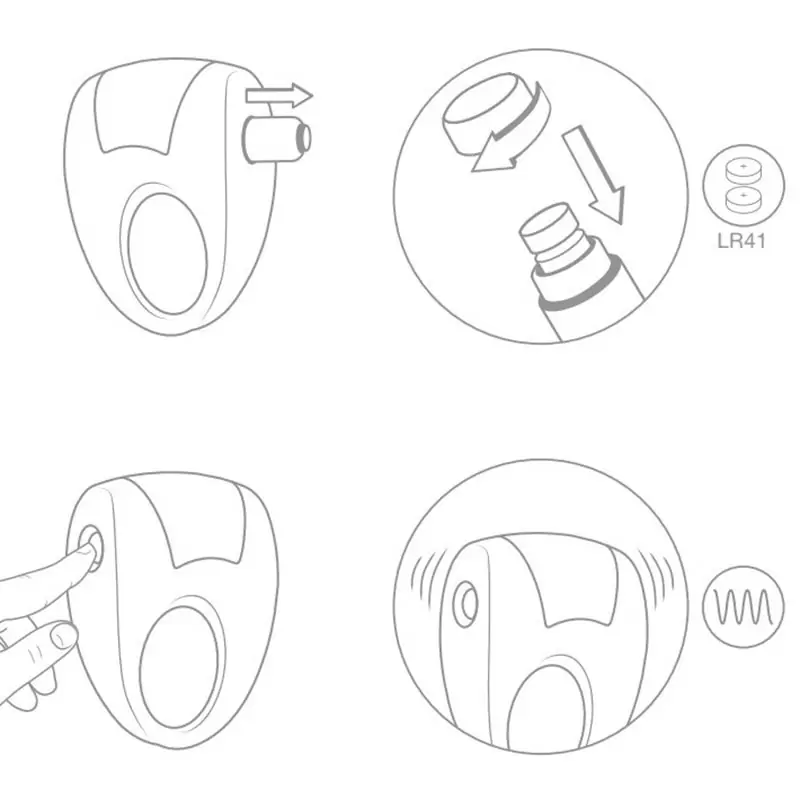 Эрекционное кольцо Ovo B8 с вибрацией – белый