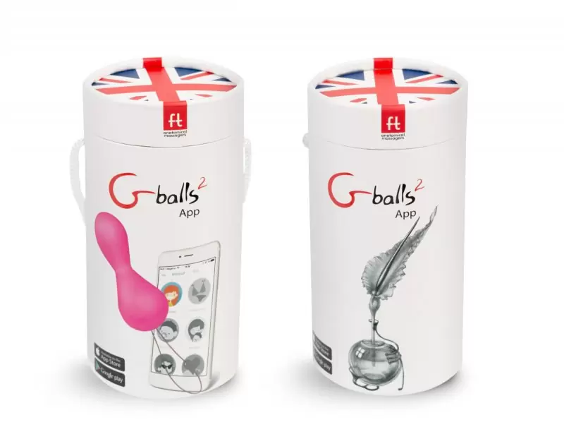 Гладкие вагинальные шарики Gballs 2 App Petal Rose с персональным тренером вагинальных мышц - розовый