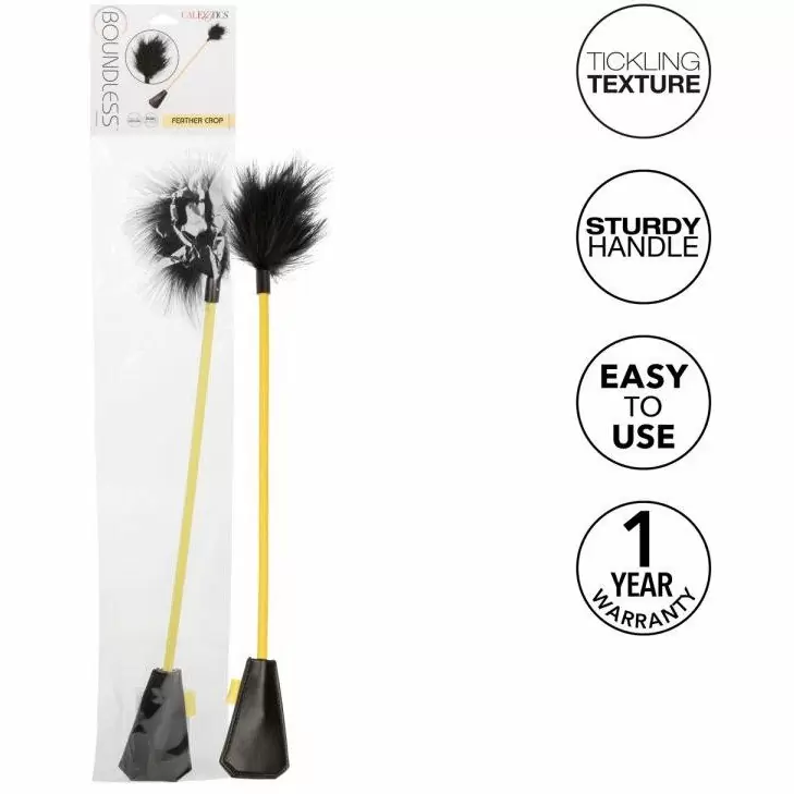 Стек с пером Boundless Feather Crop,  53,25 см, желтый с черным