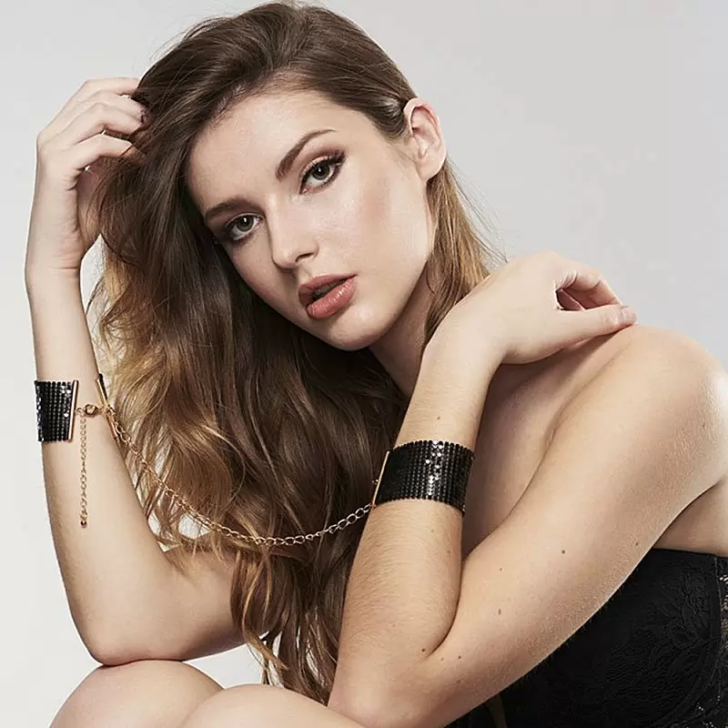 Наручники из металлической сетки Metallic Mesh Handcuffs – черный