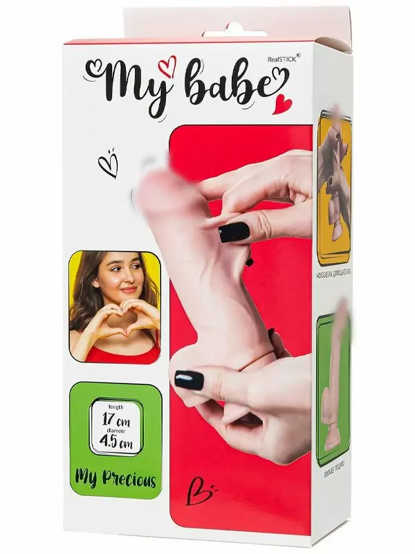 Реалистичный фаллоимитатор My Precious, 17,5 см, ТПЕ, телесный