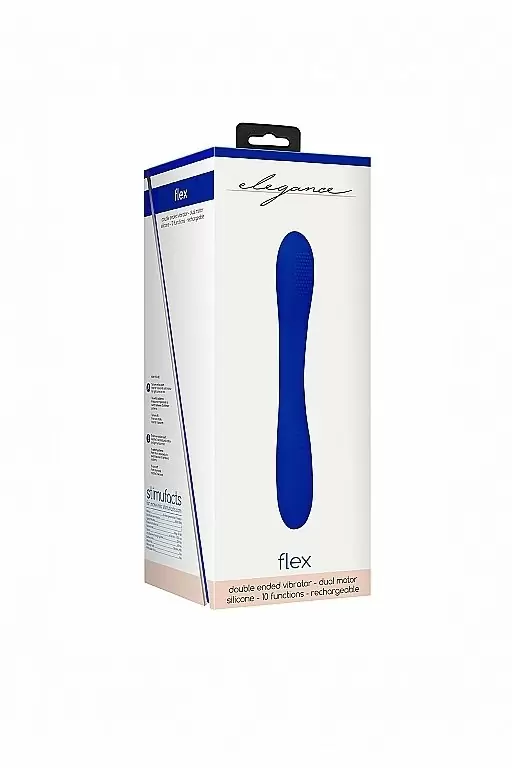 Двухсторонний вибратор Flex (синий)