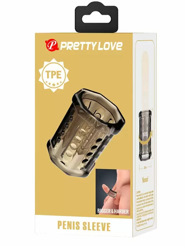 Эрекционное кольцо-насадка Baile Pretty Love, ребристое, ТПР, 5.5 см