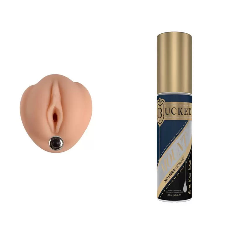 Cредство с гибридной водной основой Bucked Men Stride - 60 мл. и Реалистичный односторонний мастурбатор Real Women Vibration 14 см