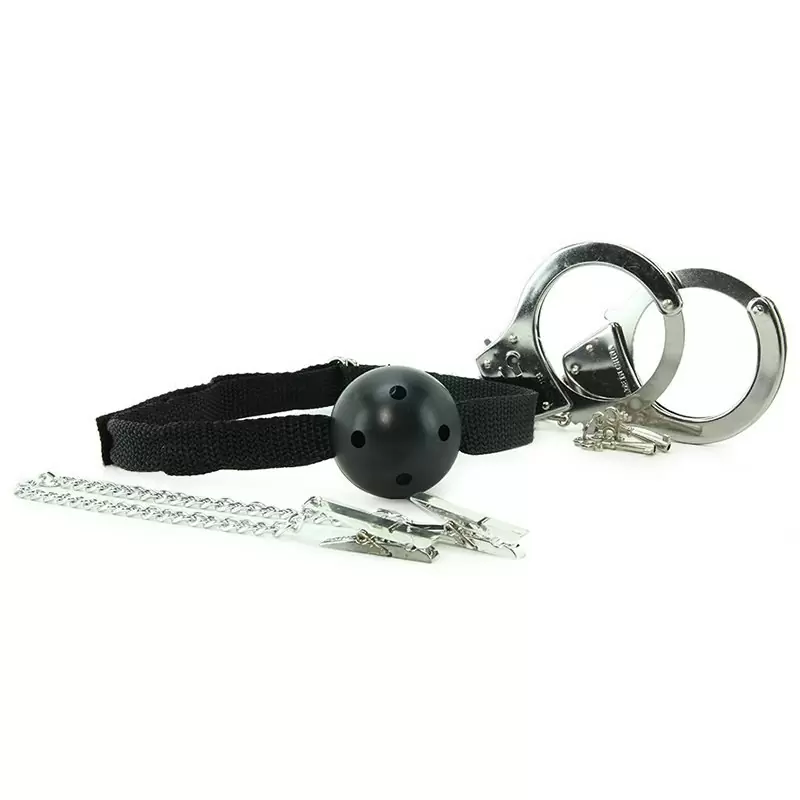 Набор для интимных удовольствий Shut Me Up Kit - черный